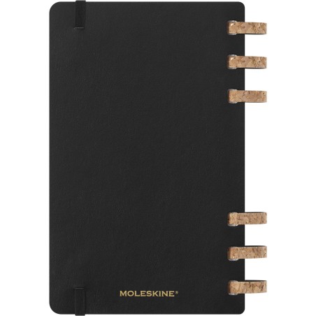 AGENDA 12 MESES 2025 ACADEMICA ESPIRAL L (13 X 21 CM) NEGRA TAPA BLANDA MOLESKINE DSSPB12AMWH3Y25