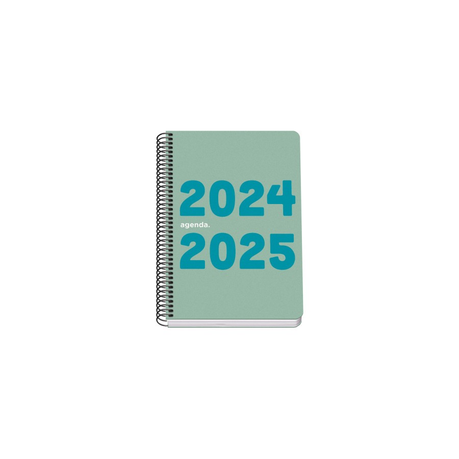 AGENDA ESCOLAR 2024-2025 TAMANO A5 TAPA POLIPROPILENO  SEMANA VISTA MEMORY BASIC VERDE DOHE 51761