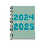 AGENDA ESCOLAR 2024-2025 TAMANO A5 TAPA POLIPROPILENO  SEMANA VISTA MEMORY BASIC VERDE DOHE 51761
