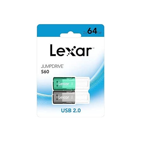 LEXAR 2X64GB PACK JUMPDRIVE S60 USB 2.0 FLASH DRIVE
