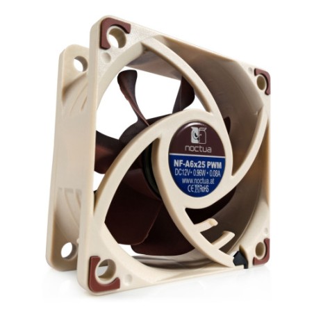 16533-NOCTUA VENTILADOR CAJA NF-A6X25 PWM, 60MM FAN, 60X60X25MM, 12V, 3000RPM/2300RPM/550RPM, 19,3 DB(A), 29,2 M3/H, 2,1
