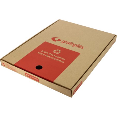 16857-CAJA 100 FUNDAS MULTITALADROS FOLIO POLIPROPILENO EXTRA PIEL DE NARANJA 70 MICRAS GRAFOPLAS 5570000