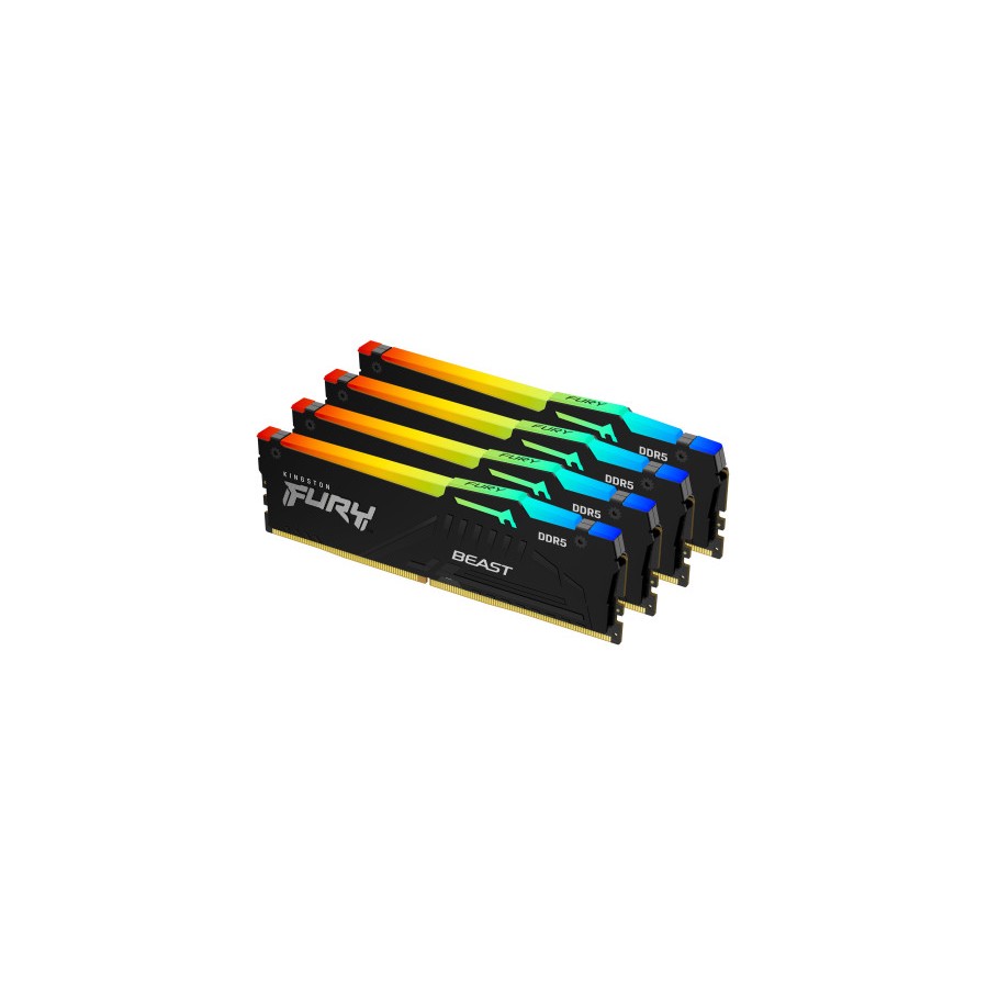 16904-Kingston Technology FURY Beast RGB modulo de memoria 128 GB 4 x 32 GB DDR5