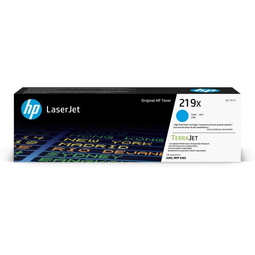 16945-HP Cartucho de Toner Original LaserJet 219X de alta capacidad cian