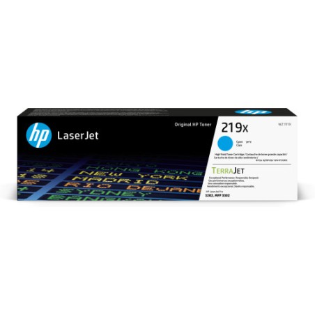 16945-HP Cartucho de Toner Original LaserJet 219X de alta capacidad cian