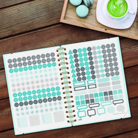 AGENDA 16 MESES SEPTIEMBRE 2024-DICIEMBRE 2025 E10-155X212 SEMANA VISTA HORIZONTAL HAIKU AZUL FINOCAM 627400425