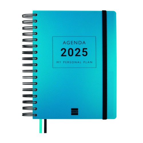 AGENDA 16 MESES SEPTIEMBRE 2024-DICIEMBRE 2025 4o 155X217 SEMANA VISTA VERTICAL TEMPUS AZUL FINOCAM 626600425