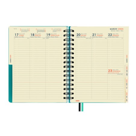 AGENDA 16 MESES SEPTIEMBRE 2024-DICIEMBRE 2025 4o 155X217 SEMANA VISTA VERTICAL TEMPUS AZUL FINOCAM 626600425