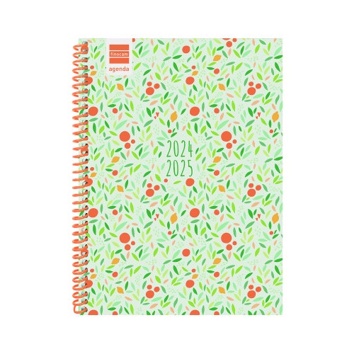 AGENDA ESCOLAR 2024-2025 4o 155X212 SEMANA VISTA HORIZONTAL DIVA FRUITS FINOCAM 536140325