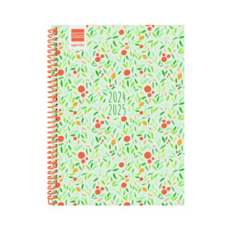 AGENDA ESCOLAR 2024-2025 4o 155X212 SEMANA VISTA HORIZONTAL DIVA FRUITS FINOCAM 536140325