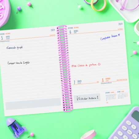 AGENDA ESCOLAR 2024-2025 4o 155X212 1 DIA PAGINA DIVA STARS FINOCAM 536160225