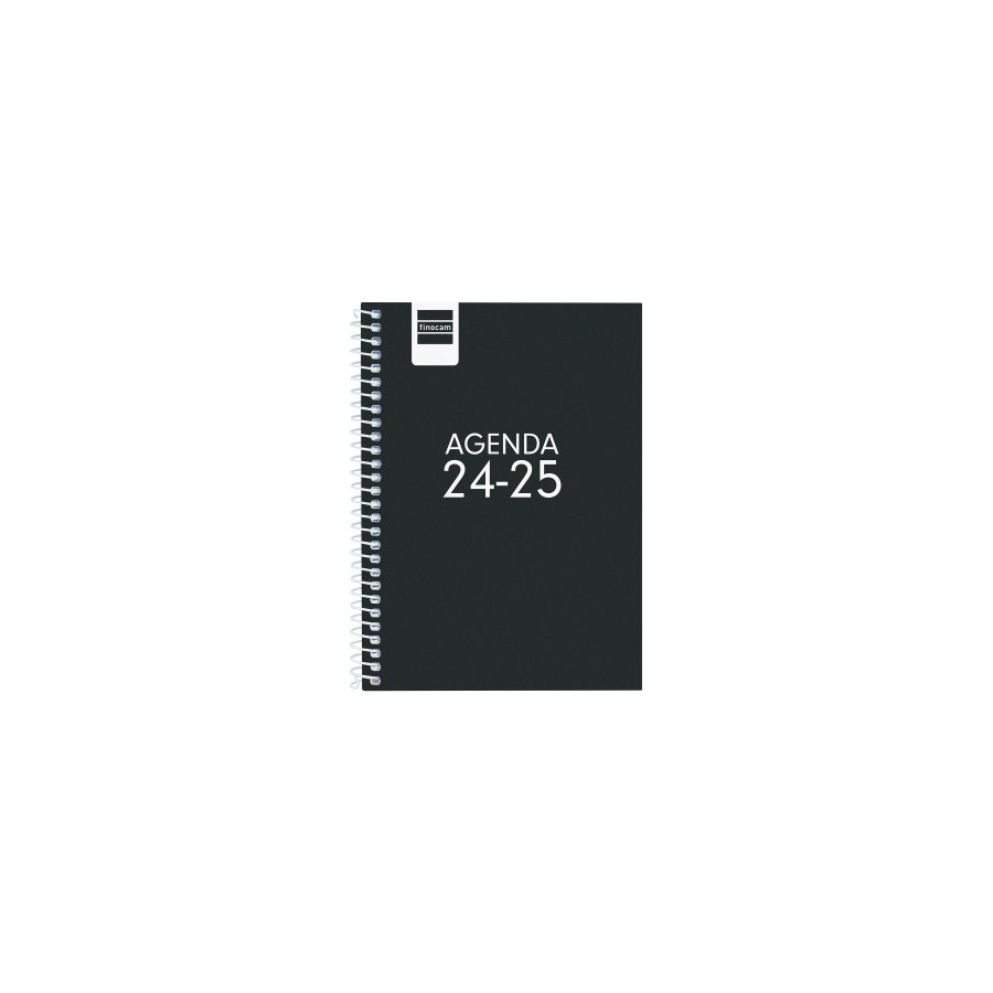 AGENDA ESCOLAR 2024-2025 8o 120X164 SEMANA VISTA HORIZONTAL COOL NEGRO FINOCAM 645000325
