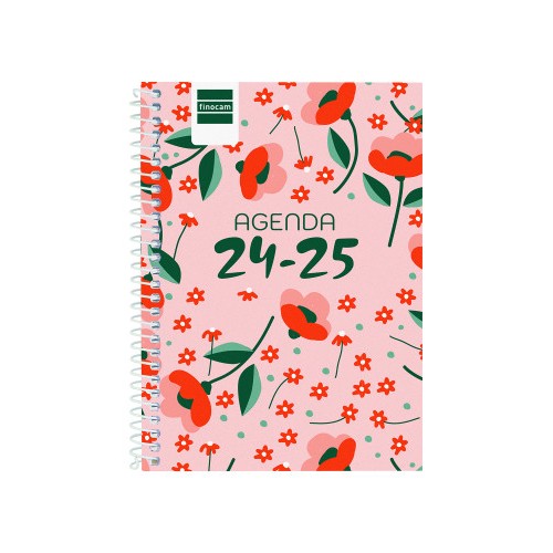 AGENDA ESCOLAR 2024-2025 8o 120X164 SEMANA VISTA HORIZONTAL COOL FLORAL FINOCAM 645000625