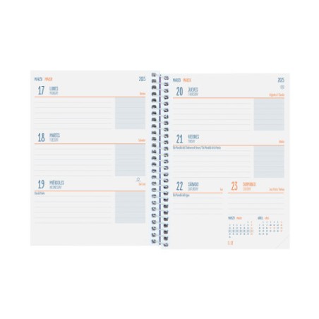 AGENDA ESCOLAR 2024-2025 8o 120X164 SEMANA VISTA HORIZONTAL COOL FLORAL FINOCAM 645000625