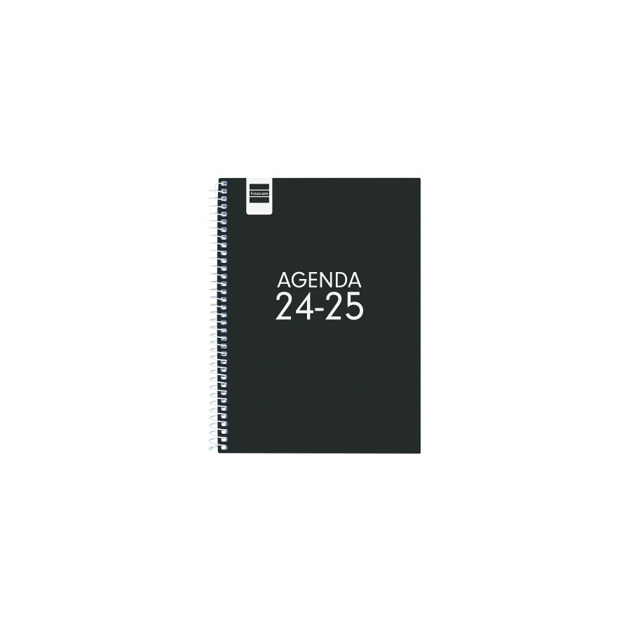 AGENDA ESCOLAR 2024-2025 4o 155X212 SEMANA VISTA HORIZONTAL COOL NEGRO FINOCAM 645040325