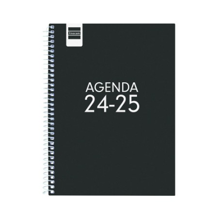 AGENDA ESCOLAR 2024-2025 4o 155X212 SEMANA VISTA HORIZONTAL COOL NEGRO FINOCAM 645040325