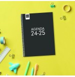 AGENDA ESCOLAR 2024-2025 4o 155X212 SEMANA VISTA HORIZONTAL COOL NEGRO FINOCAM 645040325