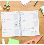 AGENDA ESCOLAR 2024-2025 4o 155X212 SEMANA VISTA HORIZONTAL COOL FLORAL FINOCAM 645040625