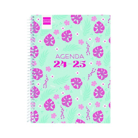 AGENDA ESCOLAR 2024-2025 4o 155X212 SEMANA VISTA HORIZONTAL COOL SELVA FINOCAM 645040725