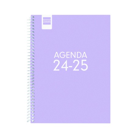 AGENDA ESCOLAR 2024-2025 4o 155X212 SEMANA VISTA HORIZONTAL COOL LILA FINOCAM 645040825