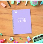 AGENDA ESCOLAR 2024-2025 4o 155X212 SEMANA VISTA HORIZONTAL COOL LILA FINOCAM 645040825
