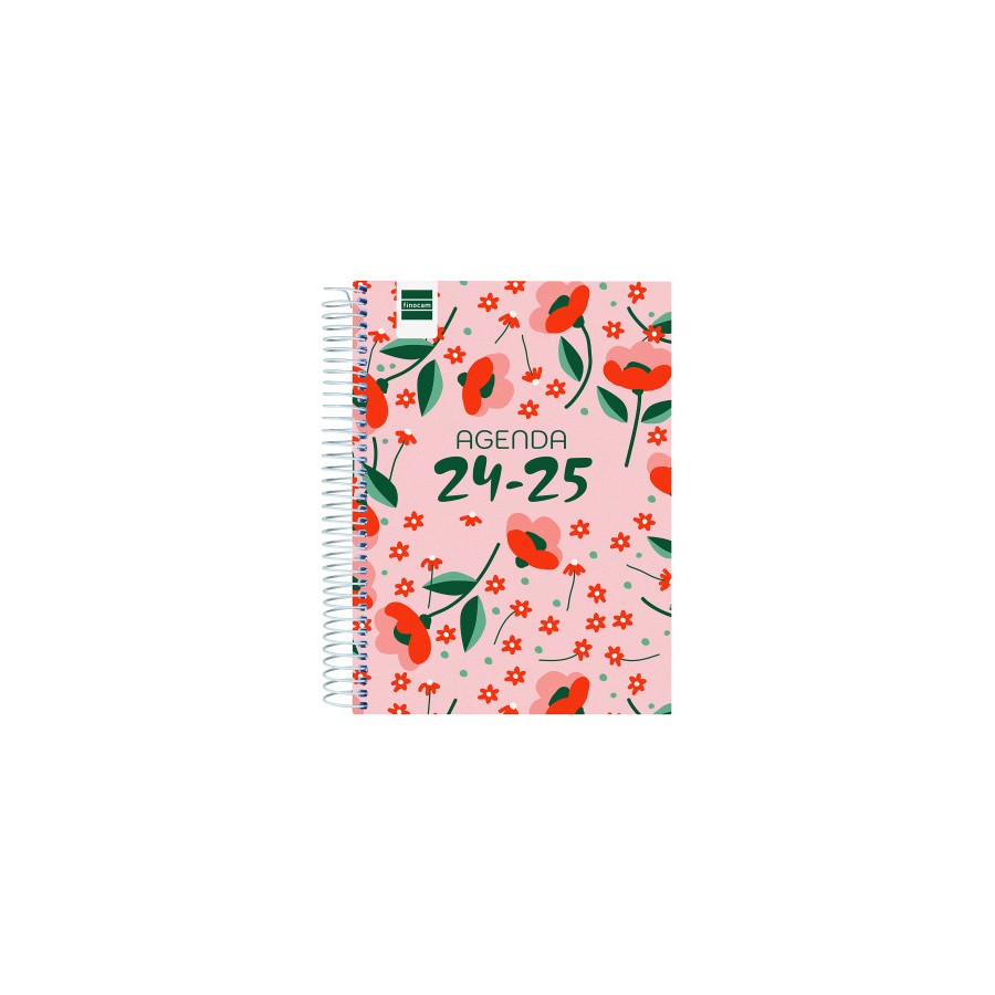 AGENDA ESCOLAR 2024-2025 4o 155X212 1 DIA PAGINA COOL FLORAL FINOCAM 645060625