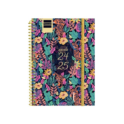 AGENDA ESCOLAR 2024-2025 8o 120X164 SEMANA VISTA HORIZONTAL SECUNDARIA TIGER FINOCAM 634223625