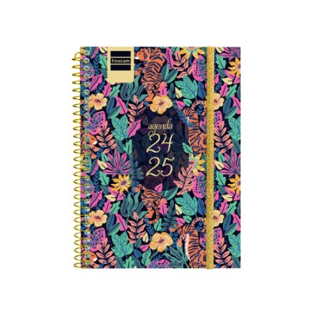 AGENDA ESCOLAR 2024-2025 8o 120X164 SEMANA VISTA HORIZONTAL SECUNDARIA TIGER FINOCAM 634223625