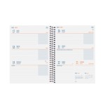 AGENDA ESCOLAR 2024-2025 8o 120X164 SEMANA VISTA HORIZONTAL SECUNDARIA NEGRO FINOCAM 634224025