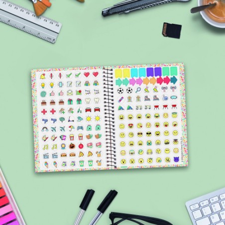 AGENDA ESCOLAR 2024-2025 8o 120X164 SEMANA VISTA HORIZONTAL SECUNDARIA NEGRO FINOCAM 634224025