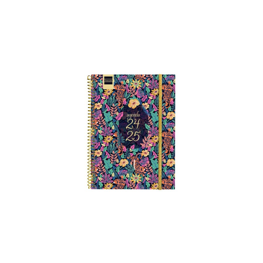 AGENDA ESCOLAR 2024-2025 4o 155X212 SEMANA VISTA HORIZONTAL SECUNDARIA TIGER FINOCAM 634203625