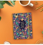 AGENDA ESCOLAR 2024-2025 4o 155X212 SEMANA VISTA HORIZONTAL SECUNDARIA TIGER FINOCAM 634203625