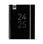 AGENDA ESCOLAR 2024-2025 4o 155X212 SEMANA VISTA HORIZONTAL SECUNDARIA NEGRO FINOCAM 634204025