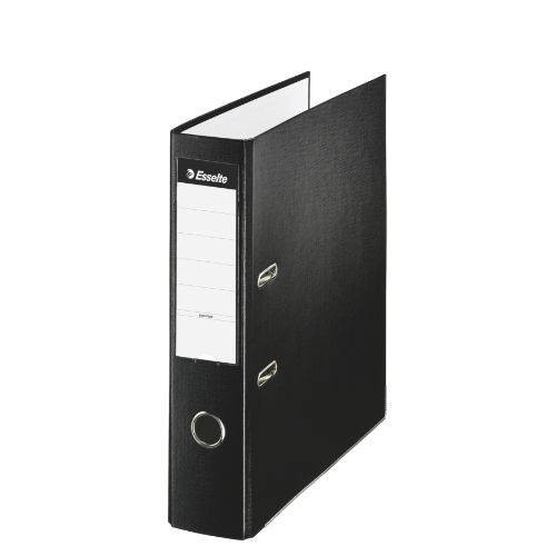 1703-ARCHIVADOR DE PALANCA PLASTICO FORRADO FORMATO FOLIO (350X287MM.) LOMO 75 MM. NEGRO ESSELTE 42304