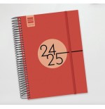 AGENDA ESCOLAR 2024-2025 E10-155X212 1 DIA PAGINA ESPIR LABEL ROJO FINOCAM 633123025