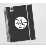 AGENDA ESCOLAR 2024-2025 E10-155X212 1 DIA PAGINA ESPIR LABEL NEGRO FINOCAM 633126025