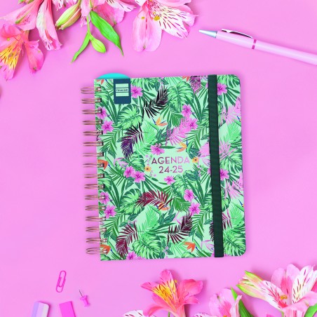 AGENDA DOCENTE 2024-2025 4o-155X212 SEMANA VISTA HORIZONTAL MAGISTRAL PERSONALIZABLE TROPIC FINOCAM 533580125