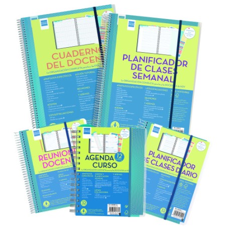 AGENDA DOCENTE 2024-2025 4o-155X212 SEMANA VISTA HORIZONTAL MAGISTRAL PERSONALIZABLE FLOWERS FINOCAM 533580225