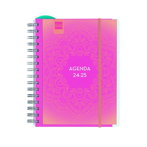 AGENDA DOCENTE 2024-2025 4o-155X212 SEMANA VISTA HORIZONTAL MAGISTRAL PERSONALIZABLE MANDALA FINOCAM 533380125