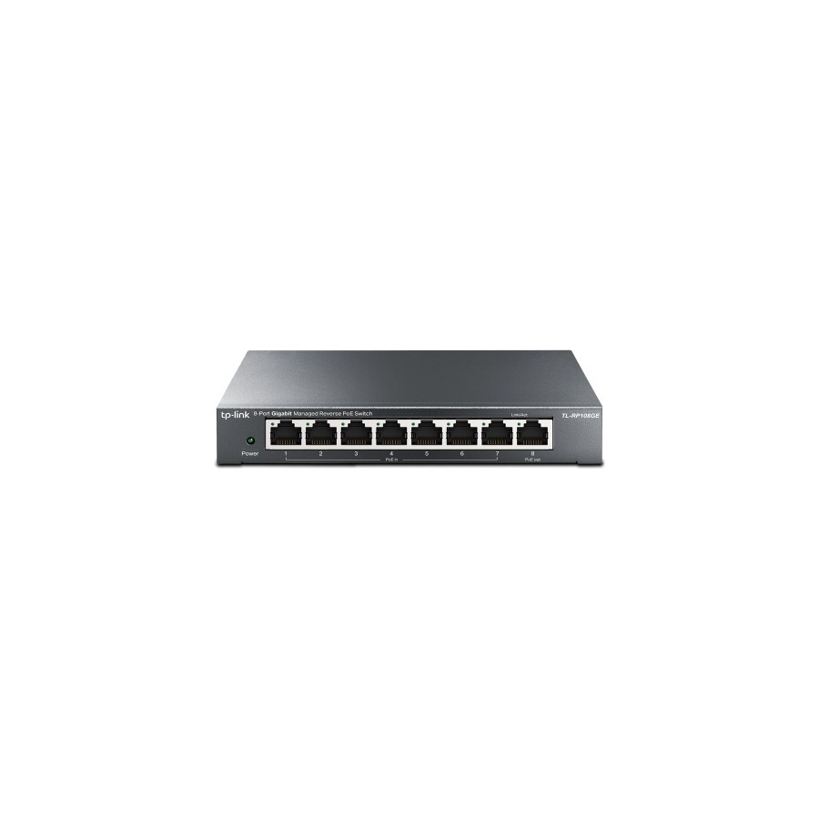 TP-Link TL-RP108GE switch Gestionado L2 Gigabit Ethernet (10/100/1000) Energia sobre Ethernet (PoE) Negro