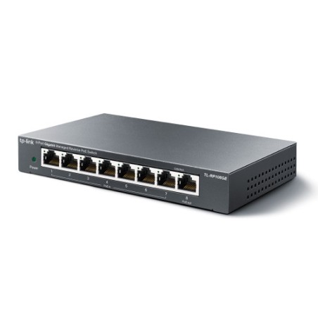 TP-Link TL-RP108GE switch Gestionado L2 Gigabit Ethernet (10/100/1000) Energia sobre Ethernet (PoE) Negro