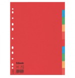 1711-SEPARADOR DE CARTON CON 10 POSICIONES FORMATO A4 COLORES VIVOS ESSELTE 100201