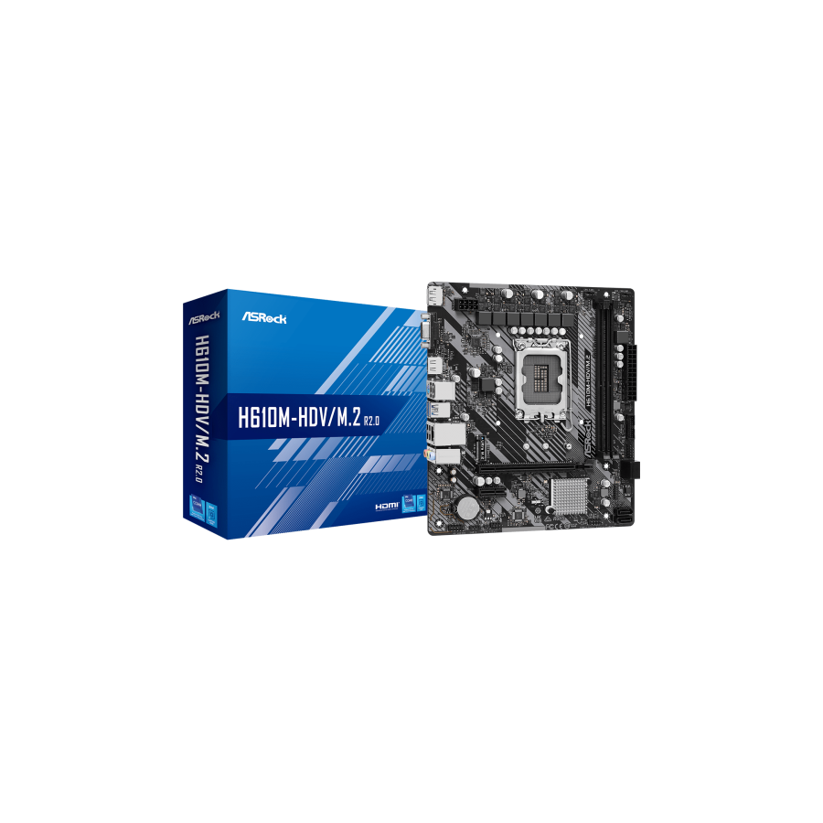 17122-Asrock H610M-HDV/M.2 R2.0 Intel H610 LGA 1700 micro ATX