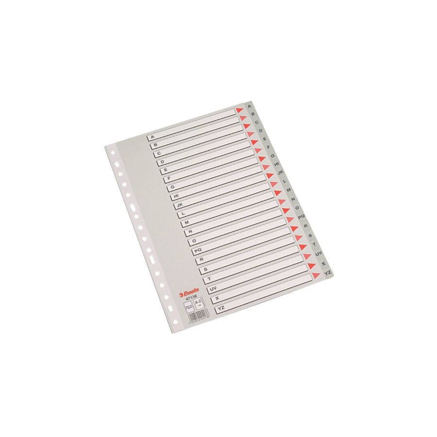 1718-SEPARADOR NUMERICO POLIPROPILENO MULTITALADRO 1-31 FORMATO FOLIO COLOR GRIS ESSELTE 47138