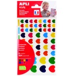 17180-BOLSA DE GOMETS - PEGATINAS CORAZONES SURTIDOS APLI 19720