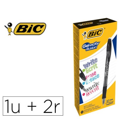 17218-BOLIGRAFO DE GEL BORRABLE NEGRO BIC 516523