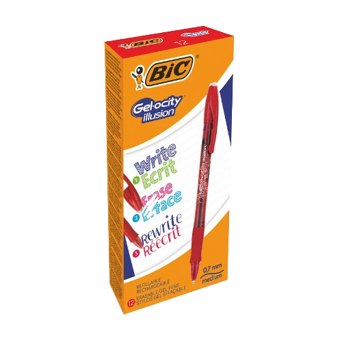 17219-BOLIGRAFO DE GEL BORRABLE ROJO BIC 516524