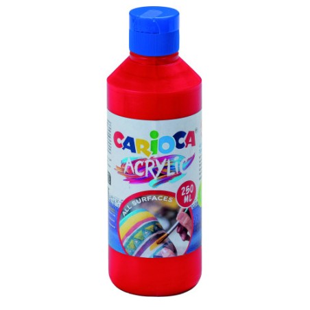 17224-BOTELLA PINTURA ACRILICA 250 ML. ROJO CARIOCA 40431/10