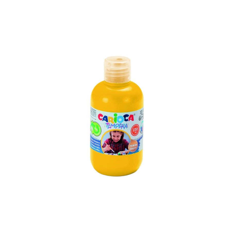 17227-BOTELLA TEMPERA 250 ML. AMARILLO CARIOCA 40424/03