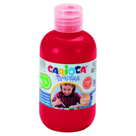 17229-BOTELLA TEMPERA 250 ML. ROJO CARIOCA 40424/10